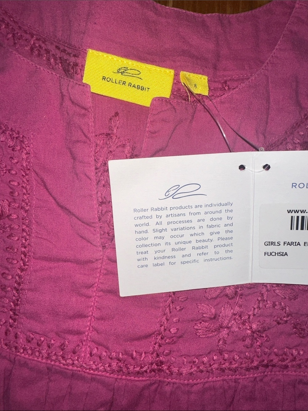 Roller Rabbit Girls' Pink Embroidered Tunic Dress - Picture 5 of 12